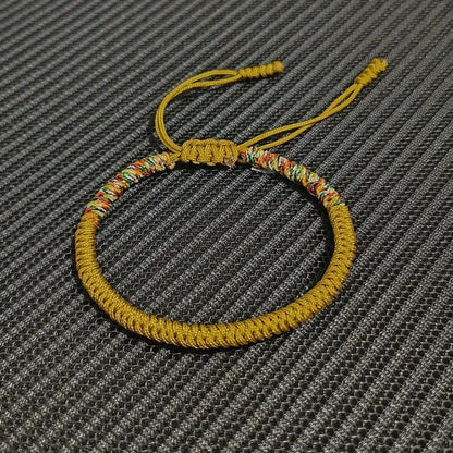 Tibetan Buddhist Lucky Bracelet Adjustable Red Thread Braid - Smarsty