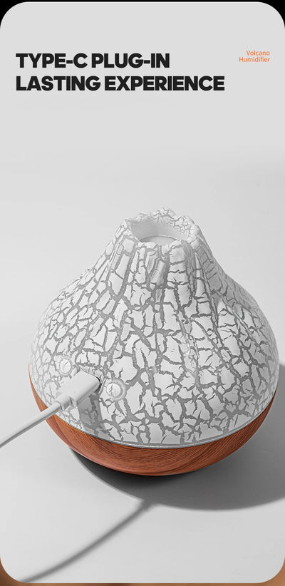 Volcano Air Humidifier with Colorful Night Light - Smarsty