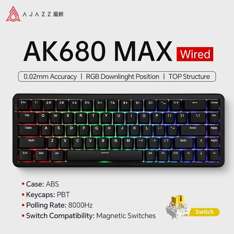 Magnetic Switch 60 Percent Mechanical Keyboard For Gaming