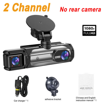 1080P 3 Camera Dash Cam Front and Rear Night Vision - Smarsty