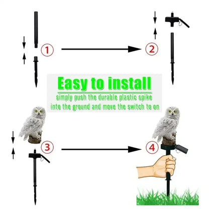 Solar Powered Owl Garden Light for Outdoor Decoration - Smarsty