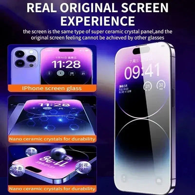 3pcs HD Tempered Glass Screen Protectors for iPhone 17 16 Pro Max 15 14 11 12 13 mini Scratch-Proof Dust-Free Installation - Smarsty