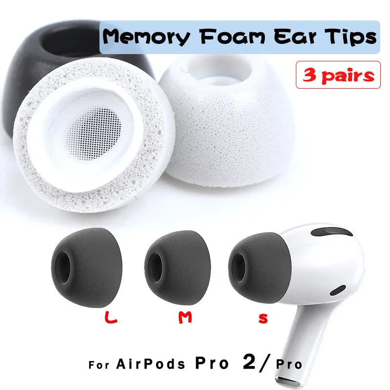 Memory Foam Ear Tips for Apple AirPods Pro 2 - Smarsty