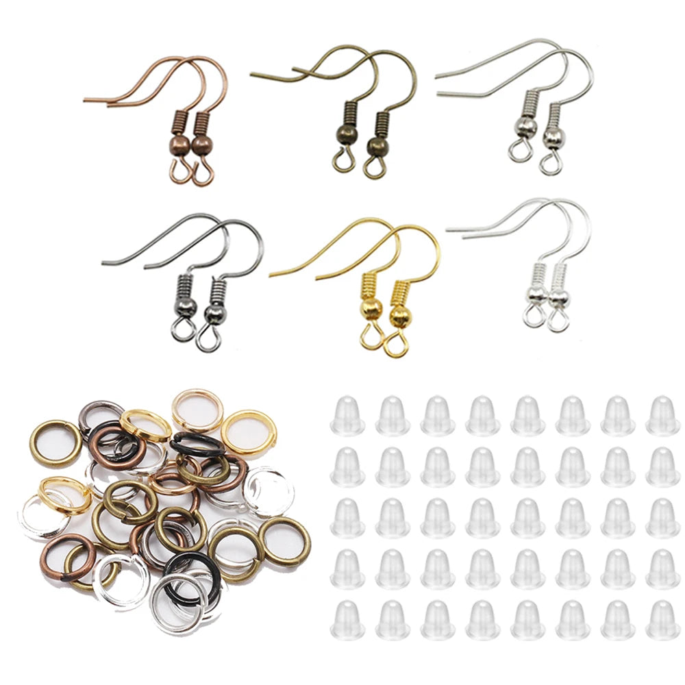 300Pc Hypoallergenic Earring Hooks Mix Color DIY Kit - Smarsty