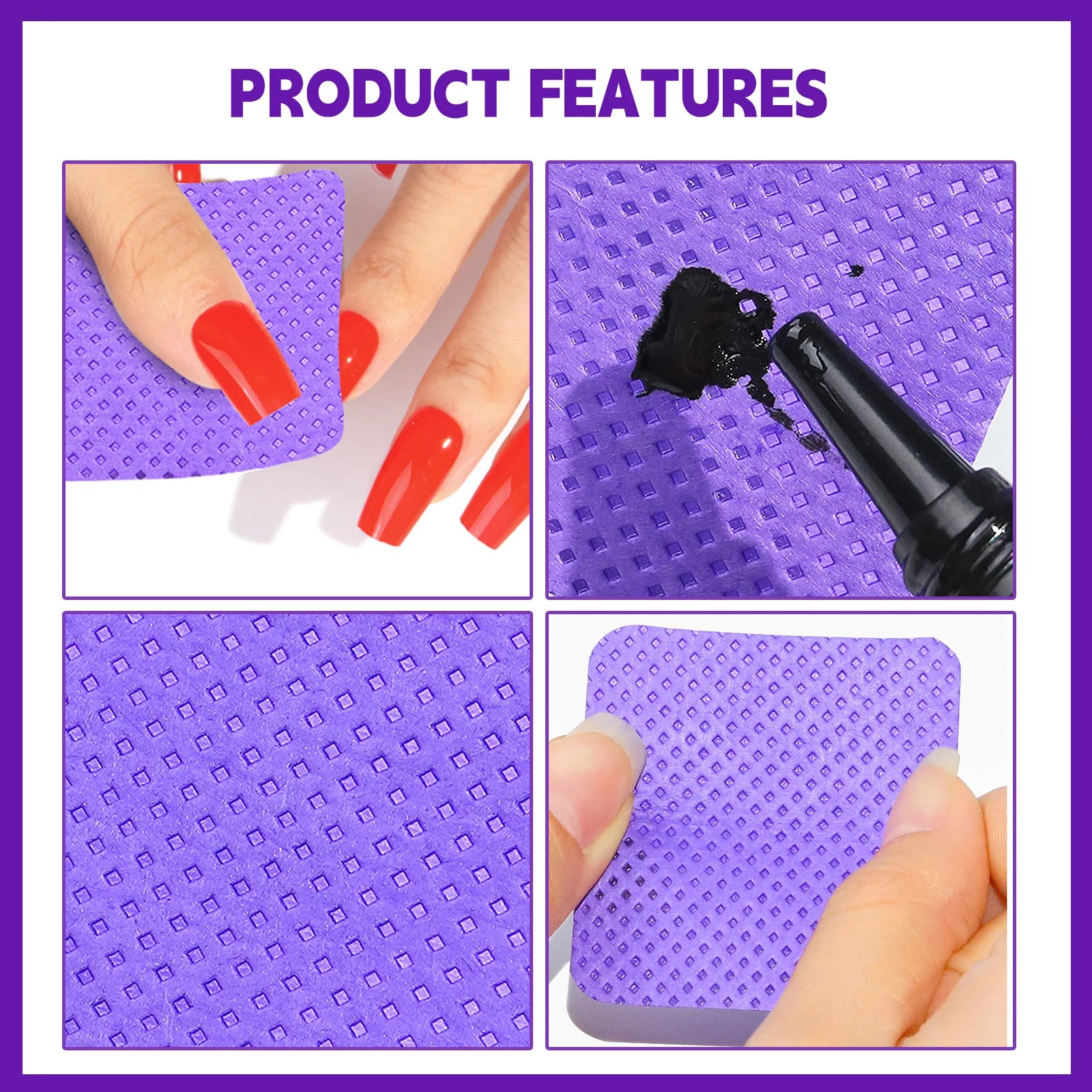 Lint Free Nail Polish Remover Wipes for Easy Cleaning - Smarsty