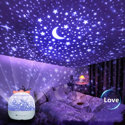 Crown Star Light Projection Night Lamp for Kids - Smarsty
