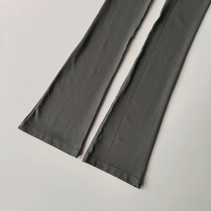 High Waisted Compression Without Awkward Lines Micro Flared Yoga Outdoor Wear Seamless Elastic Fitness Pants Lifting Leggings - Smarsty