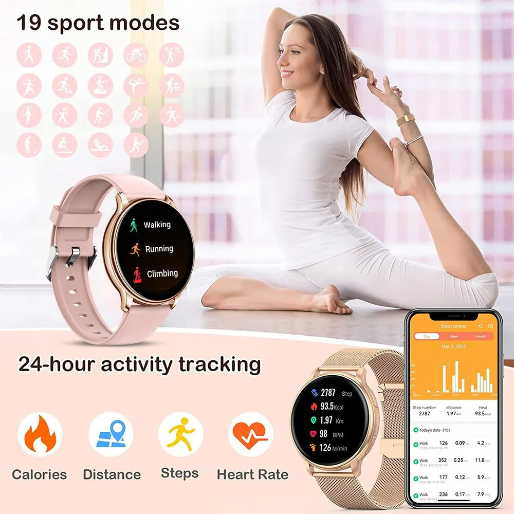 Bluetooth Smart Watch for Fitness Tracking and Calls - Smarsty
