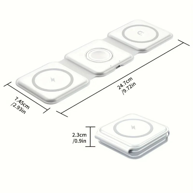 3 In 1 Wireless Magnetic Charger Dock For iPhone Pro - Smarsty