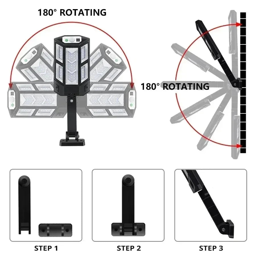 15000LM Solar Motion Sensor Light for Outdoor Use - Smarsty
