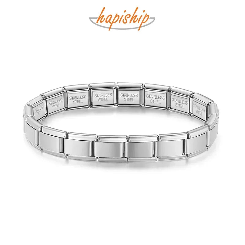 Hapiship Women's DIY Stainless Steel Charm Bracelet - Smarsty