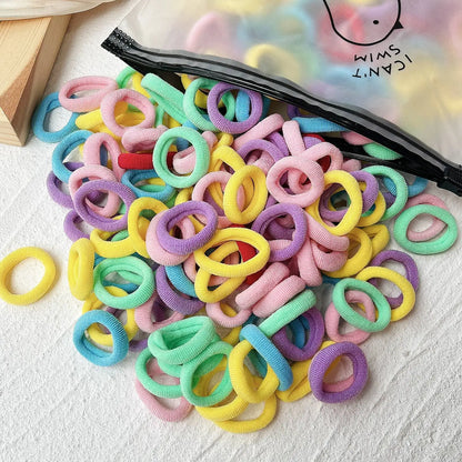 Kids Colorful Elastic Hair Bands Soft Non Slip Scrunchies - Smarsty