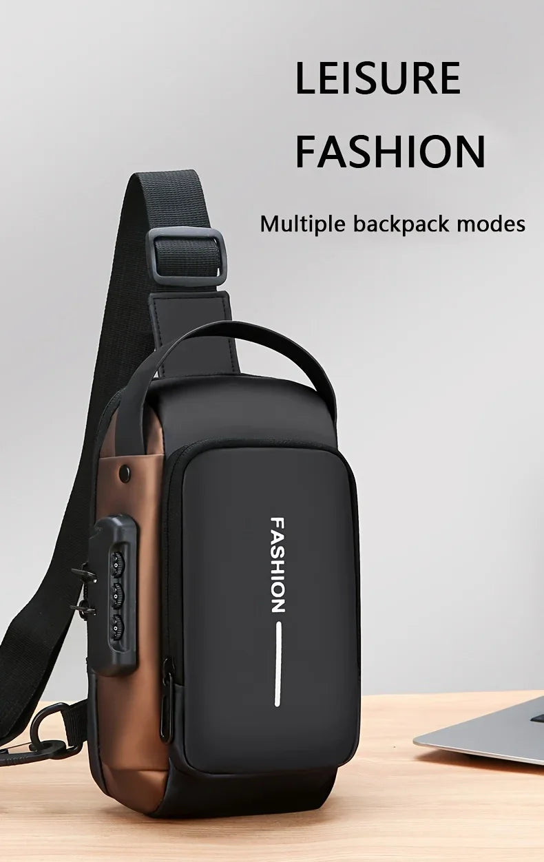 Durable Oxford Sling Bag With Crossbody Phone Pocket - Smarsty