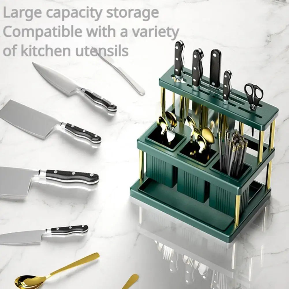 High-End Brand New Kitchen Cutlery Holder Spoon Fork Chopstick Storage Rack Utensils Organizer Kitchen Counter Top Box Rack