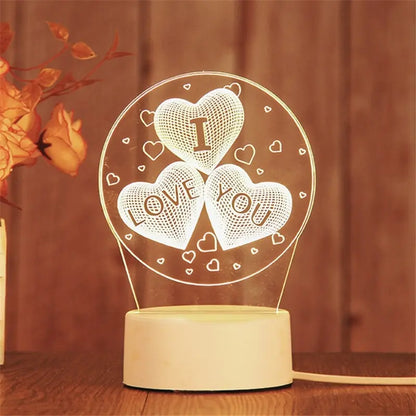 Creative LED Acrylic Night Light for Bedroom Decor - Smarsty