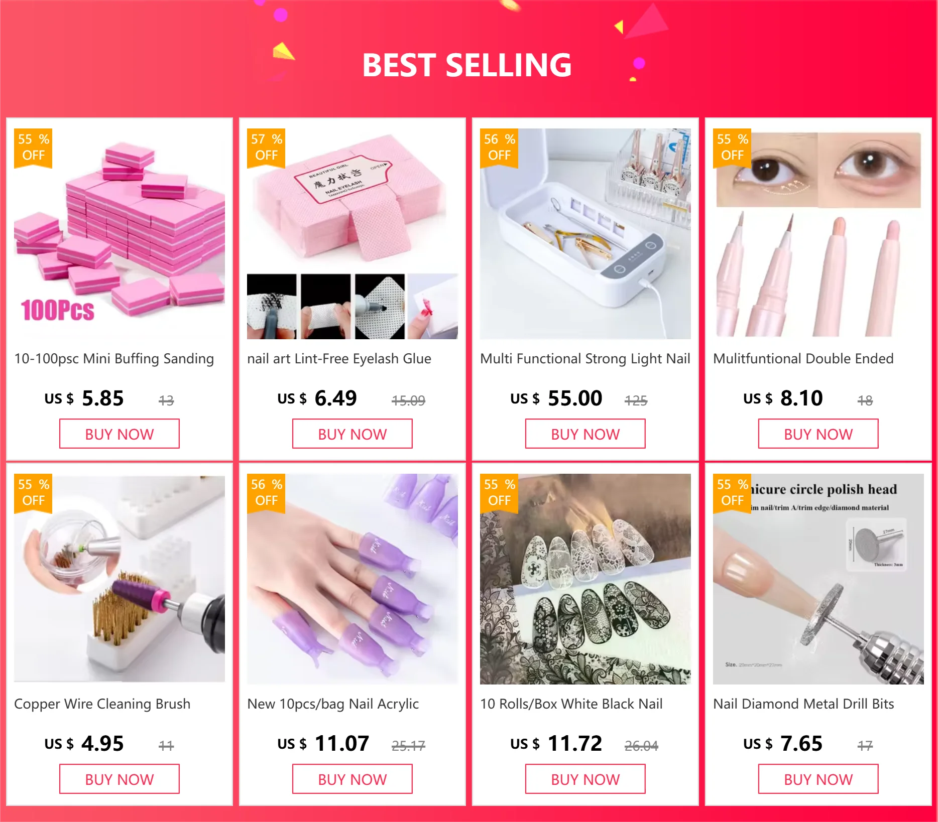 Mini Buffing Sanding Files for Perfect Nail Care - Smarsty