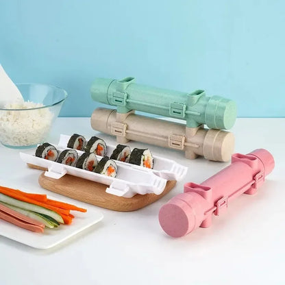 DIY Cylinder Sushi Making Machine Quick Sushi Bazooka Japanese Rolled Rice Meat Mold Rice Ball Mold  Kitchen Bento Accessories