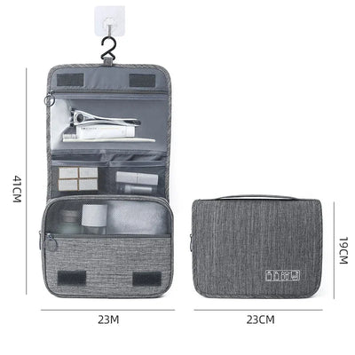 Oxford Fabric Men Business Portable Storage Bag Toiletries Organizer Women Cosmetic Bag Waterproof Hanging Travel Wash Pouch - Smarsty
