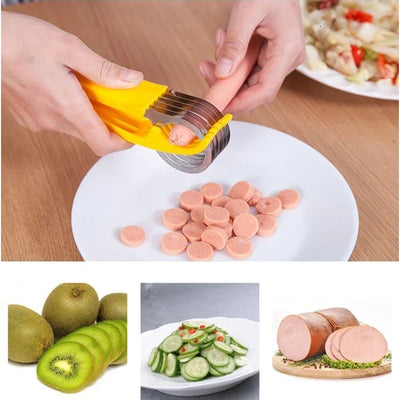 Eco-friendly Banana Slicer Cutter:Premium Plastic Kitchen Tool for Fruits&Vegetables-Ideal for Slicing, Cutting Cucumbers & More by Smarsty