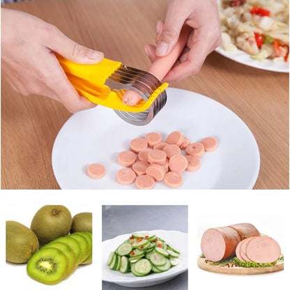 Eco-friendly Banana Slicer Cutter:Premium Plastic Kitchen Tool for Fruits&Vegetables-Ideal for Slicing, Cutting Cucumbers & More