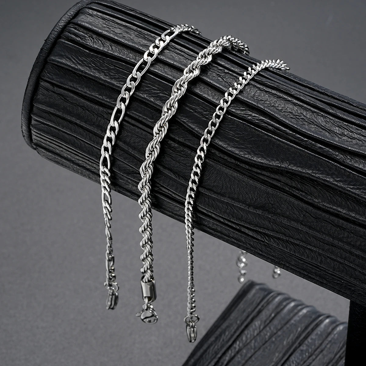 Stainless Steel Cuban Chain Bracelet Set for Men - Smarsty