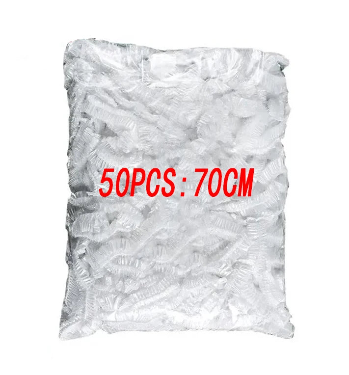 Disposable Food Cover Plastic Shower Cap Fruit Food Cover Elastic Plastic Wrap Cover Food Grade Storage Bag Kitchen Organizer