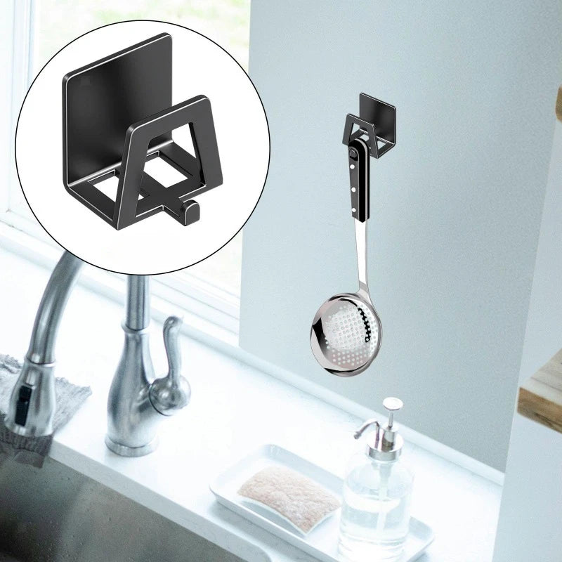 Kitchen Sponges Holder Carbon Steel Sink Sponges Drain Drying Rack Pot Cover Rack Self Adhesive Storage Holder Kitchen Organizer