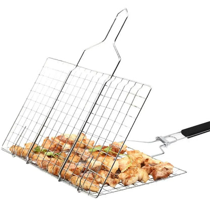 Stainless Steel Non Stick BBQ Grilling Basket for Easy Cooking - Smarsty