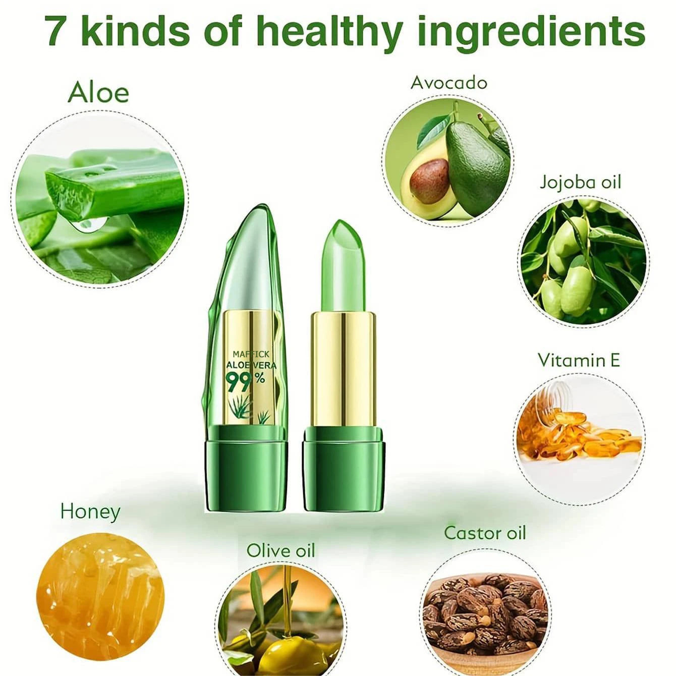 Aloe Vera Color Changing Lipstick for Long Lasting Moisture - Smarsty