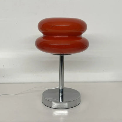 Trichromatic Dimming Macaron Glass Table Lamp for Cozy Bedrooms - Smarsty