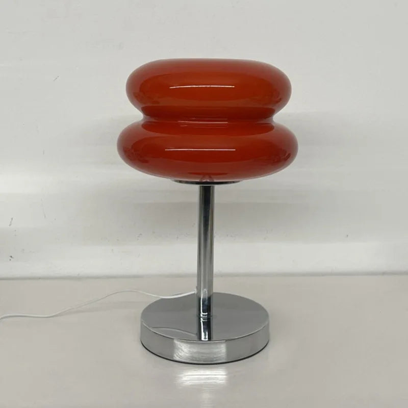 Trichromatic Dimming Macaron Glass Table Lamp for Cozy Bedrooms - Smarsty