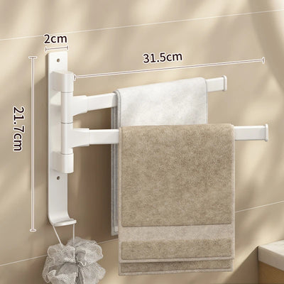 Rotatable Aluminum Towel Rack Space Saving Design - Smarsty