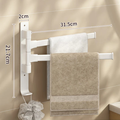 Rotatable Aluminum Towel Rack Space Saving Design - Smarsty