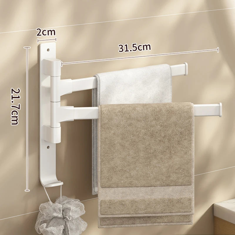 Rotatable Aluminum Towel Rack Space Saving Design - Smarsty