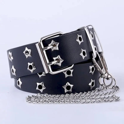 Unisex Punk Hip Hop Belt Large Size Double Hole - Smarsty