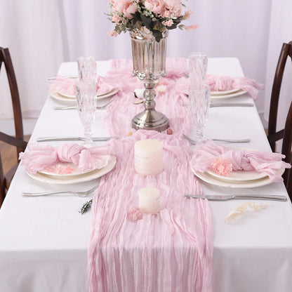 Semi-Sheer Gauze Table Runner for Elegant Events - Smarsty