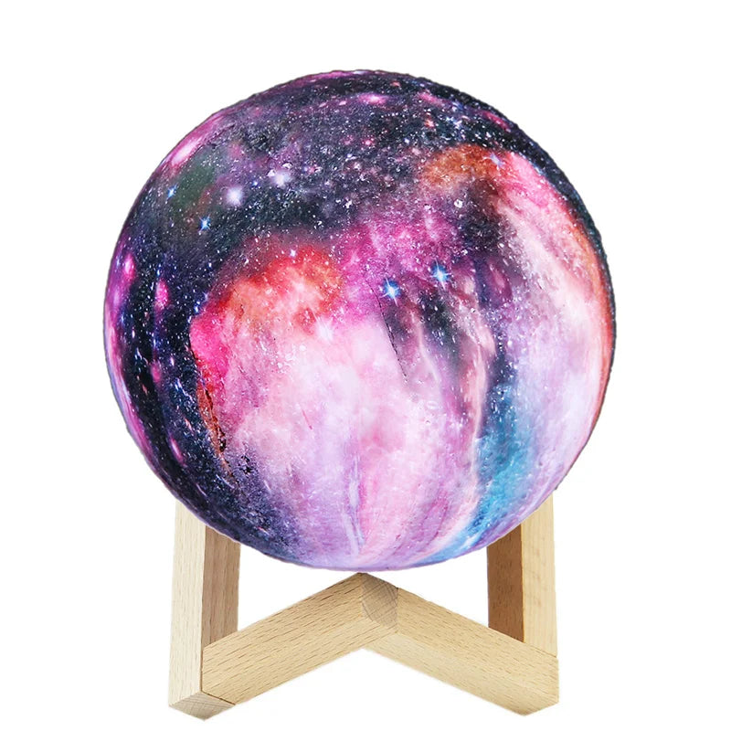 3D Printed Moon Lamp with Remote 16 Colors LED Night Light - Smarsty