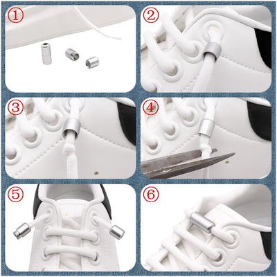 1Pair Elastic Lazy Shoelaces No Tie Shoe Laces Sneakers Flats Shoelaces for Kids Adult Quick Shoelace Fit All Shoes - Smarsty