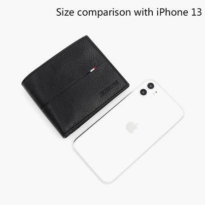Slim Men Wallets New Short Zipper Card Holder Photo Holder Male Purse Simple Coin Pocket High Quality PU Leather Men's Wallet - Smarsty