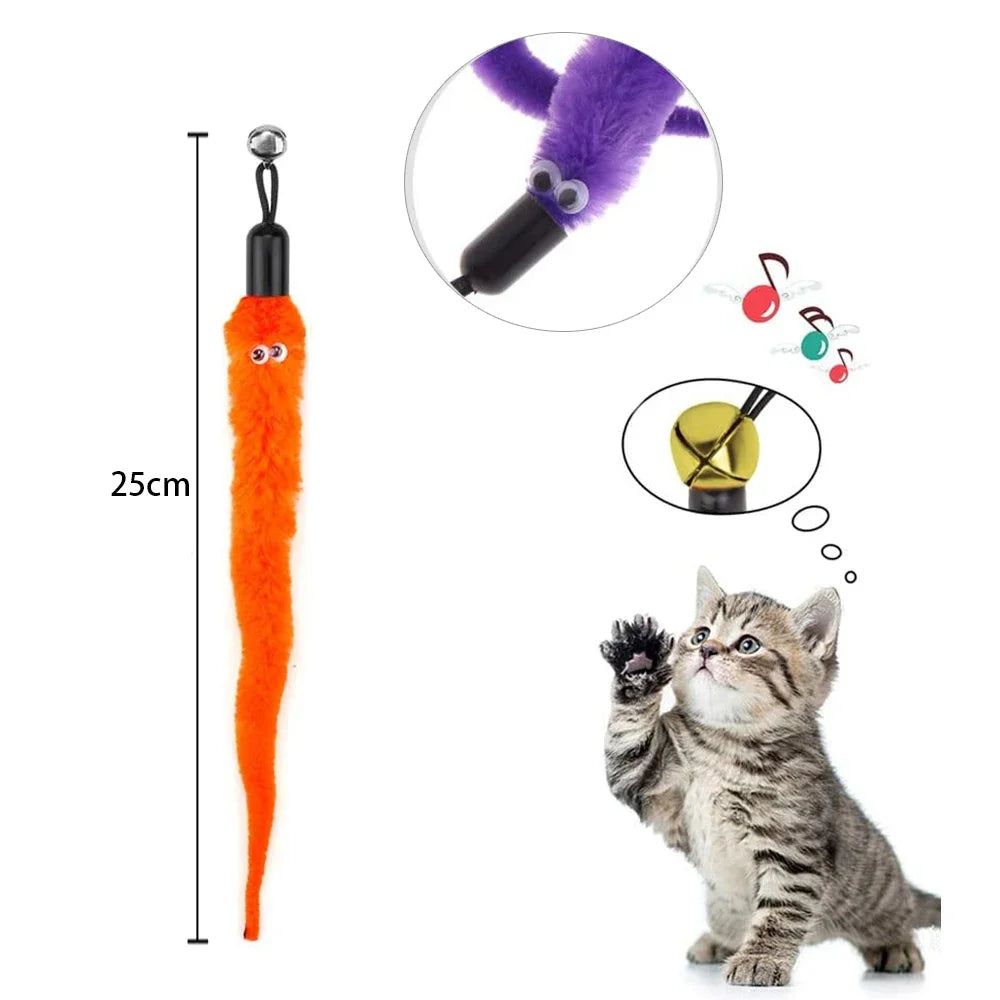 Interactive Cat Toy Wand Refills with Engaging Worms - Smarsty