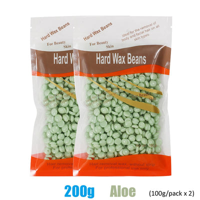 500g/200g/50g Hard Wax Beans for Hair Removal Body European Brazilian Pearl for Wax Warmer Waxing Beans for Wax Heater Machine - Smarsty