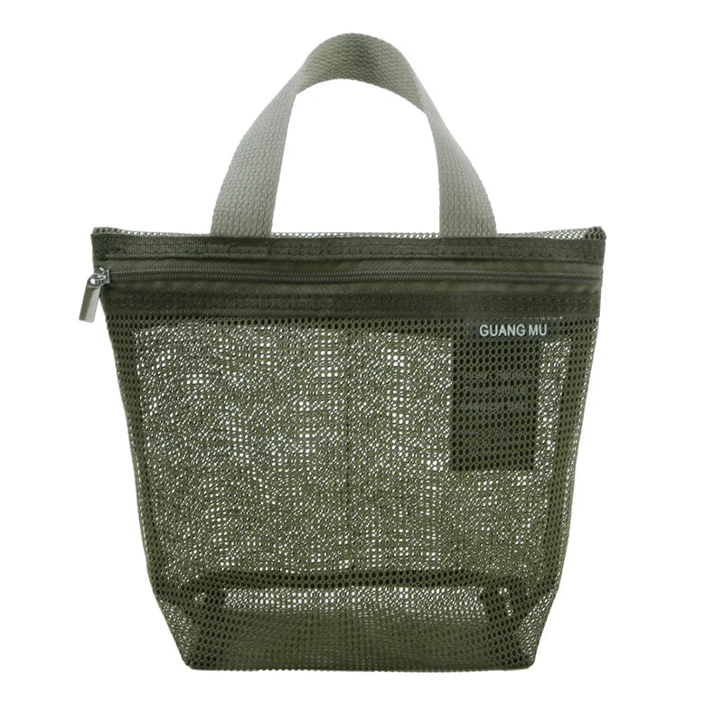 Mesh Makeup Toiletry Storage Bags Handbags Portable Travel Washing Body Shower Tools Organizer Hanging Cosmetic Organizer Pouch - Smarsty