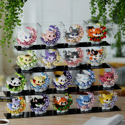 Mini Dog Cat panda raccoon Cute Pet Small Building Block Model Series Ornaments Children's Toy Christmas Birthday Gifts for Kids by Smarsty
