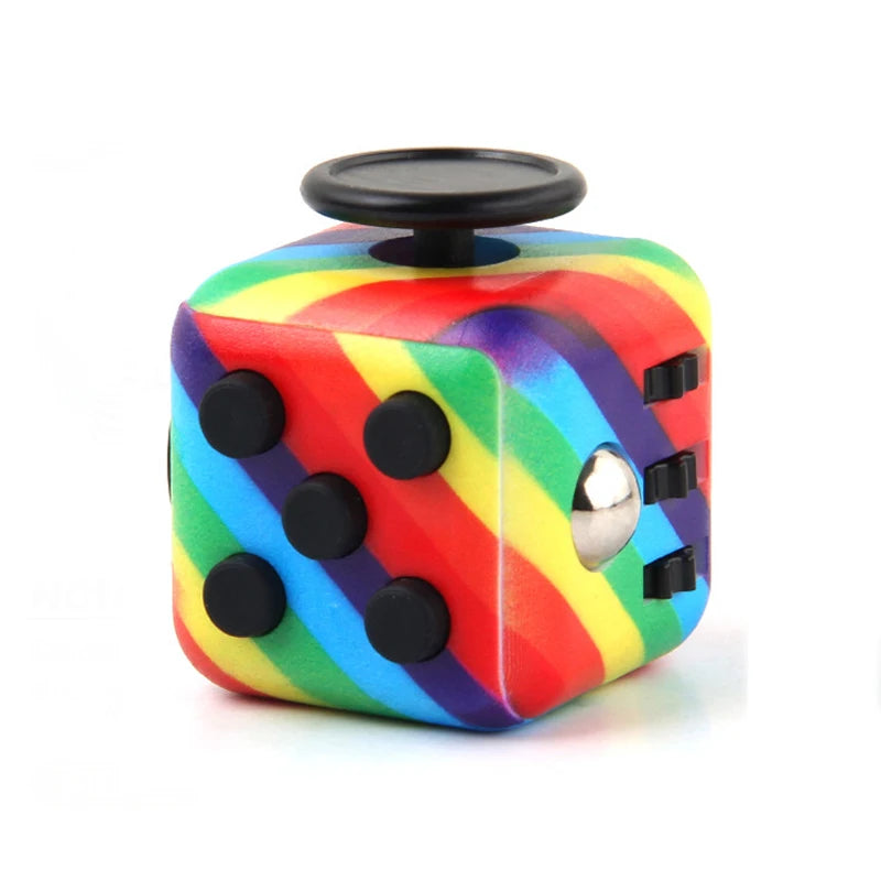 6/12 Sides Cube Decompression Toy Rainbow Stress Relief Autism ADHD OCD Anxiety Sensory Toys Fingertip Desk Toy for Kids Adult by Smarsty