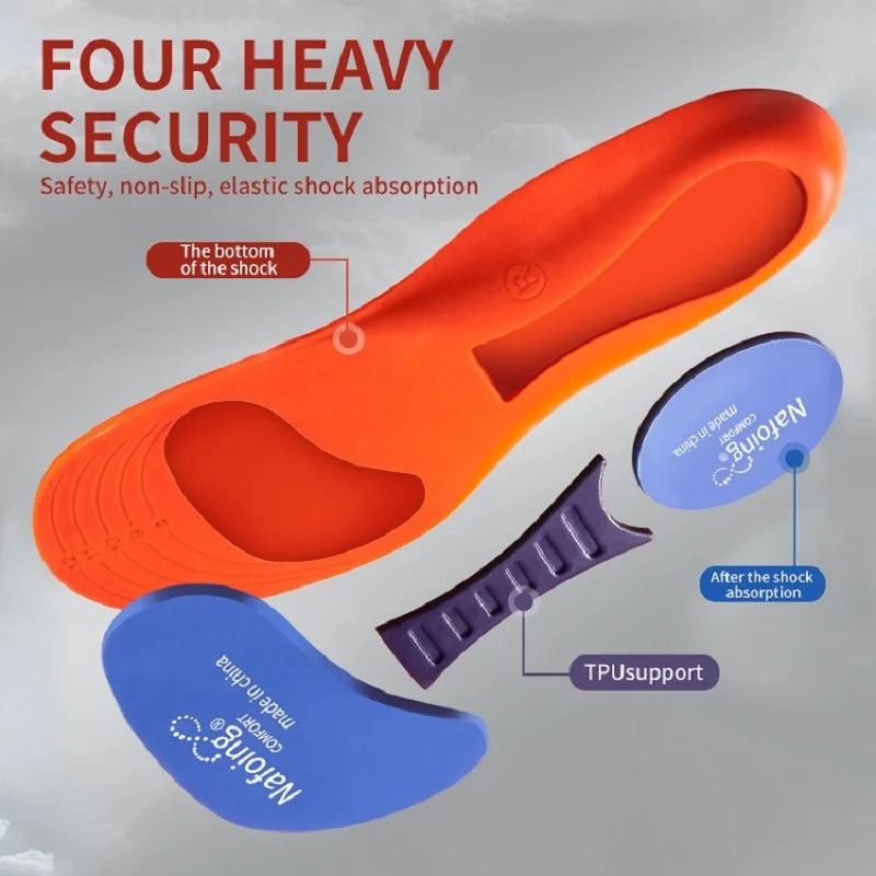 Sport Orthopedic Insoles for Feet Men Women EVA Breathable Shock Absorption Shoes Insole for Running Basketball Sport Care Pads - Smarsty