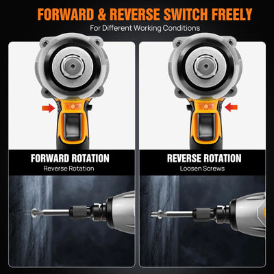 DayPlus 1500Nm Brushless Cordless Impact Wrench - Smarsty