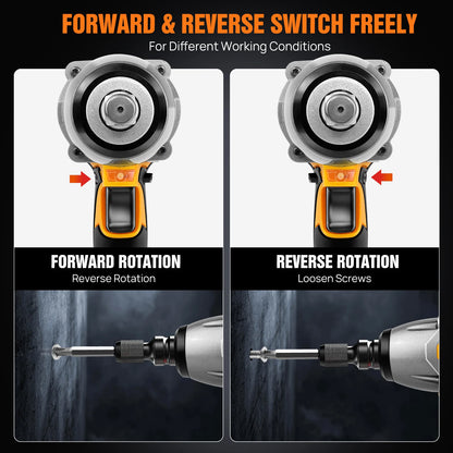 DayPlus 1500Nm Brushless Cordless Impact Wrench - Smarsty