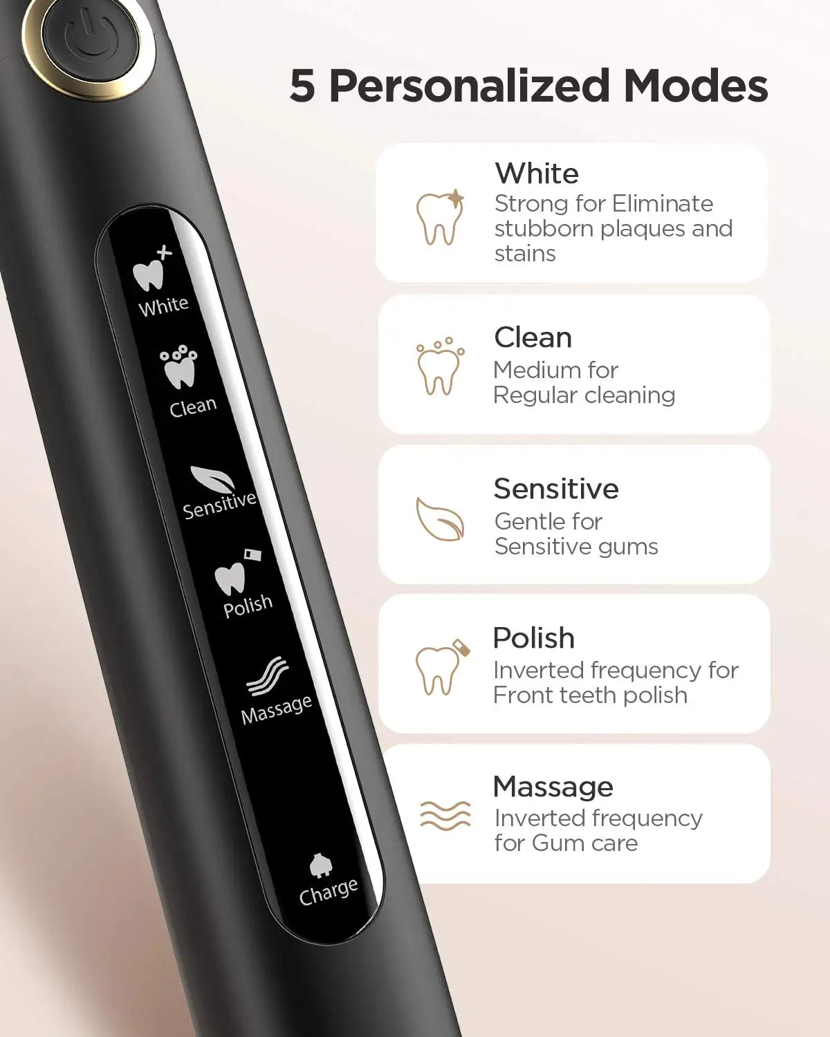 Fairywill FW507 Electric Sonic Toothbrush with Travel Case - Smarsty