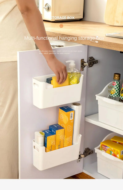 Non Perforated Cling Film Rack Inside Cabinet Wall Shelf Shelves Spice Rack Dish Drying Rack Cabinet Door Organiser for Kitchen by Smarsty