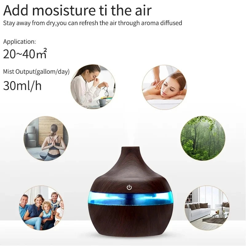 Electric Aroma Humidifier for Home Essential Oil Diffusion - Smarsty
